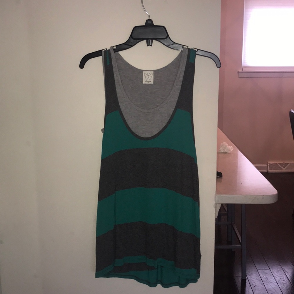 Layered tunic style tank top
